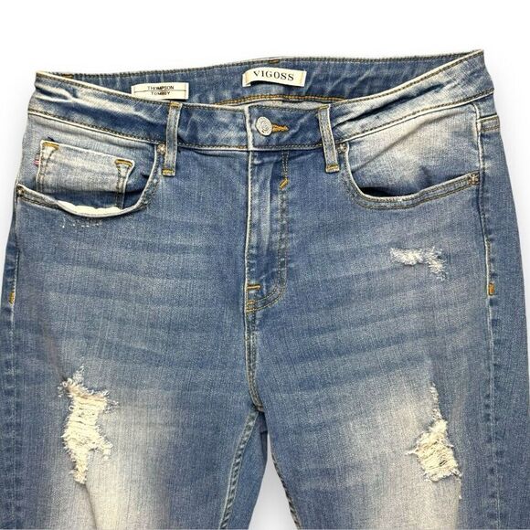❌❌NOT FOR SALE Vigoss Tomboy Thompson Distressed Denim Jeans Sz 29 - Picture 4 of 12